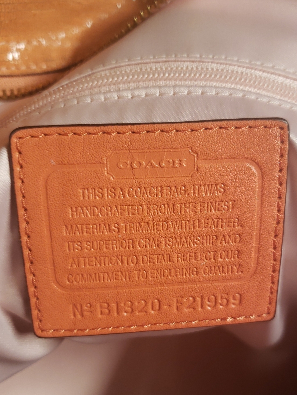 Coach Alexandra Straw Studded Tote Coral Leather w/ Flower Charm (Retail $398) - Picture 11 of 15